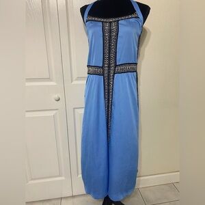 Nanette Lepore Blue Halter Maxi Dress size XS
